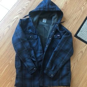 NWOT men’s dickies flannel and fleeced line jacket